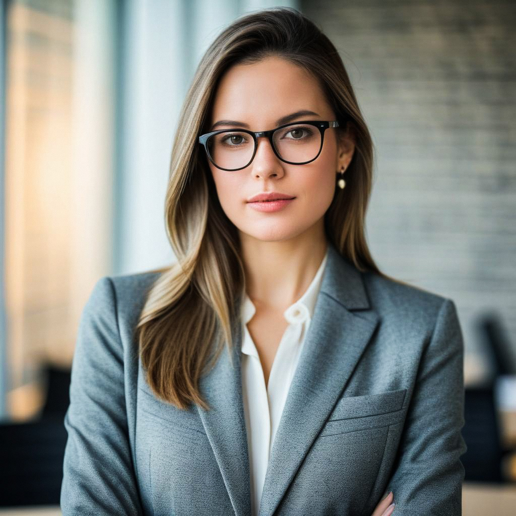 Confident Professional Woman in Modern Office