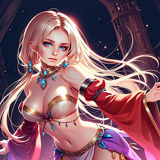 Gypsy Class Fantasy Woman from Ragnarok Online Digital Art Illustration