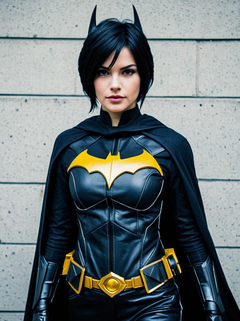 Woman in Realistic Cassandra Cain Batgirl Cosplay Costume