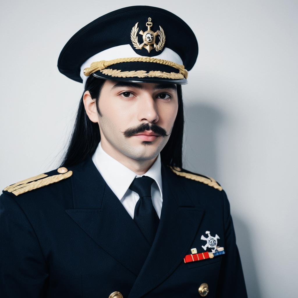 Abyssal Admiral Man in Realistic Kantai Collection Navy Uniform