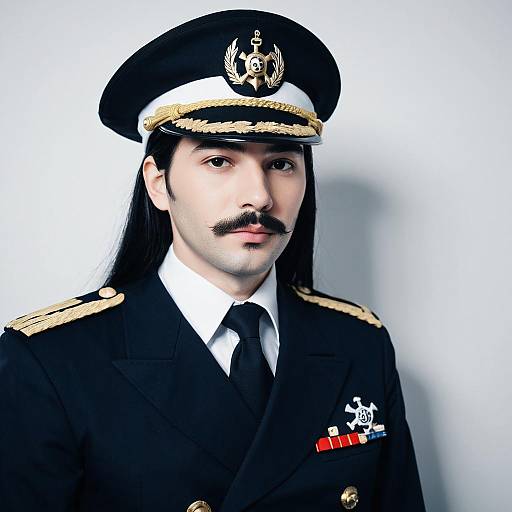 Abyssal Admiral Man in Realistic Kantai Collection Navy Uniform