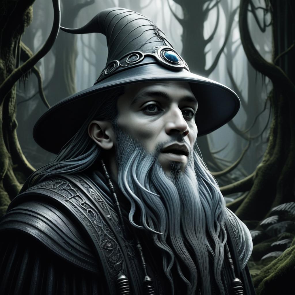 Elderly Wizard in Enchanted Forest Elderly Wizard in Enchanted Forest