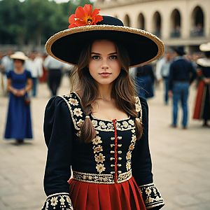 Young Woman in Spanish Matador Costume