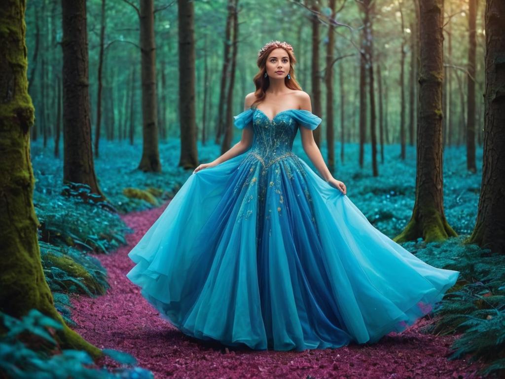 Enchanting Woman in Mystical Forest