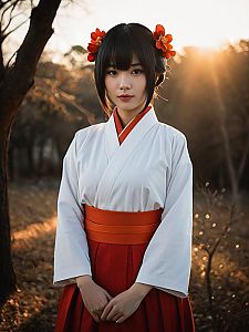 Kanae Kocho Cosplay Woman Wearing Traditional Japanese Kimono Costume