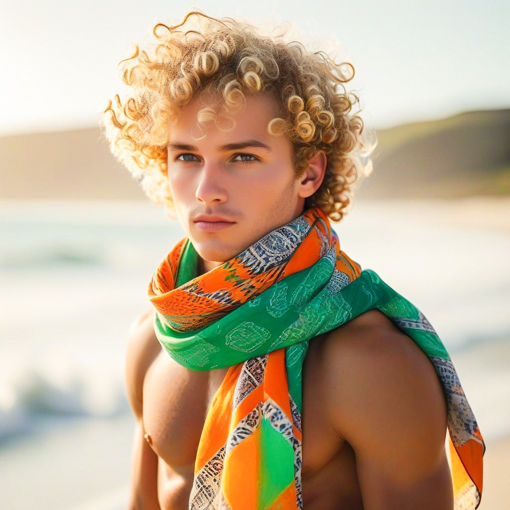Thoughtful Young Man on Beach at Sunset