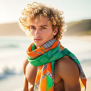 Thoughtful Young Man on Beach at Sunset