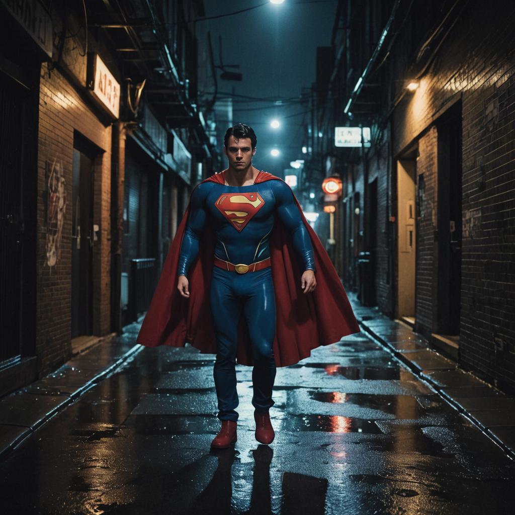 Superman in Dark Alley