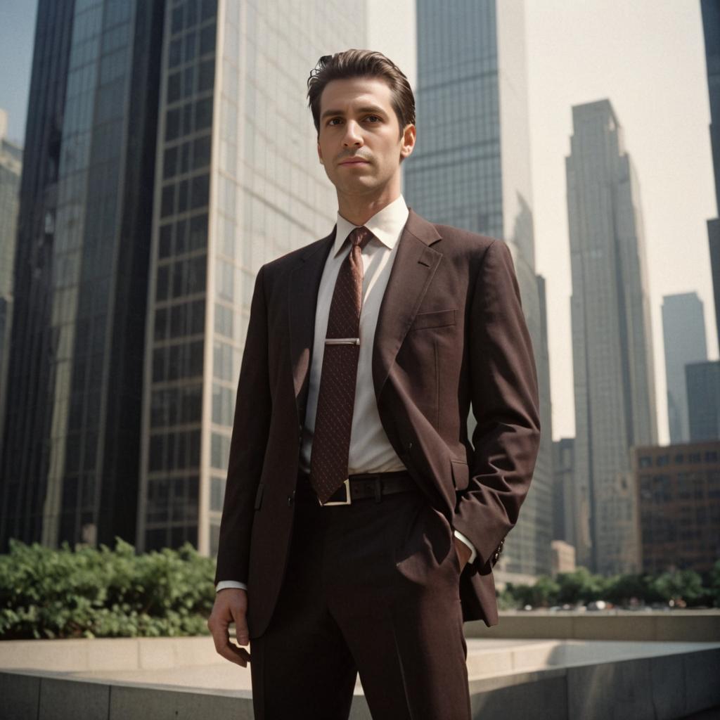 Confident Man in Suit in Urban Setting