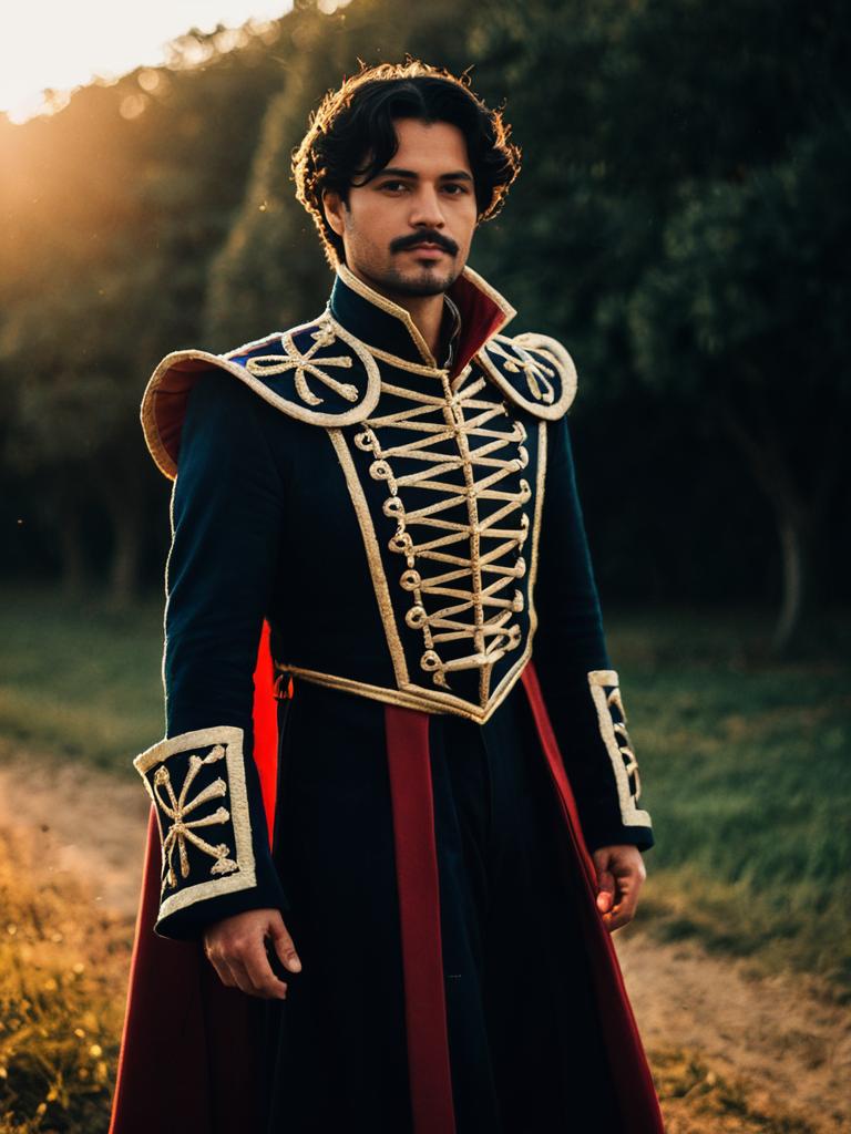 Man in Petelgeuse Romanee Conti Cosplay Costume Outdoors