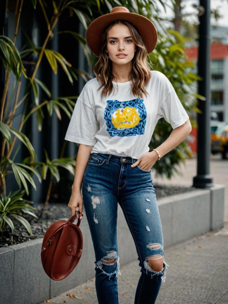 Stylish Woman in Urban Setting