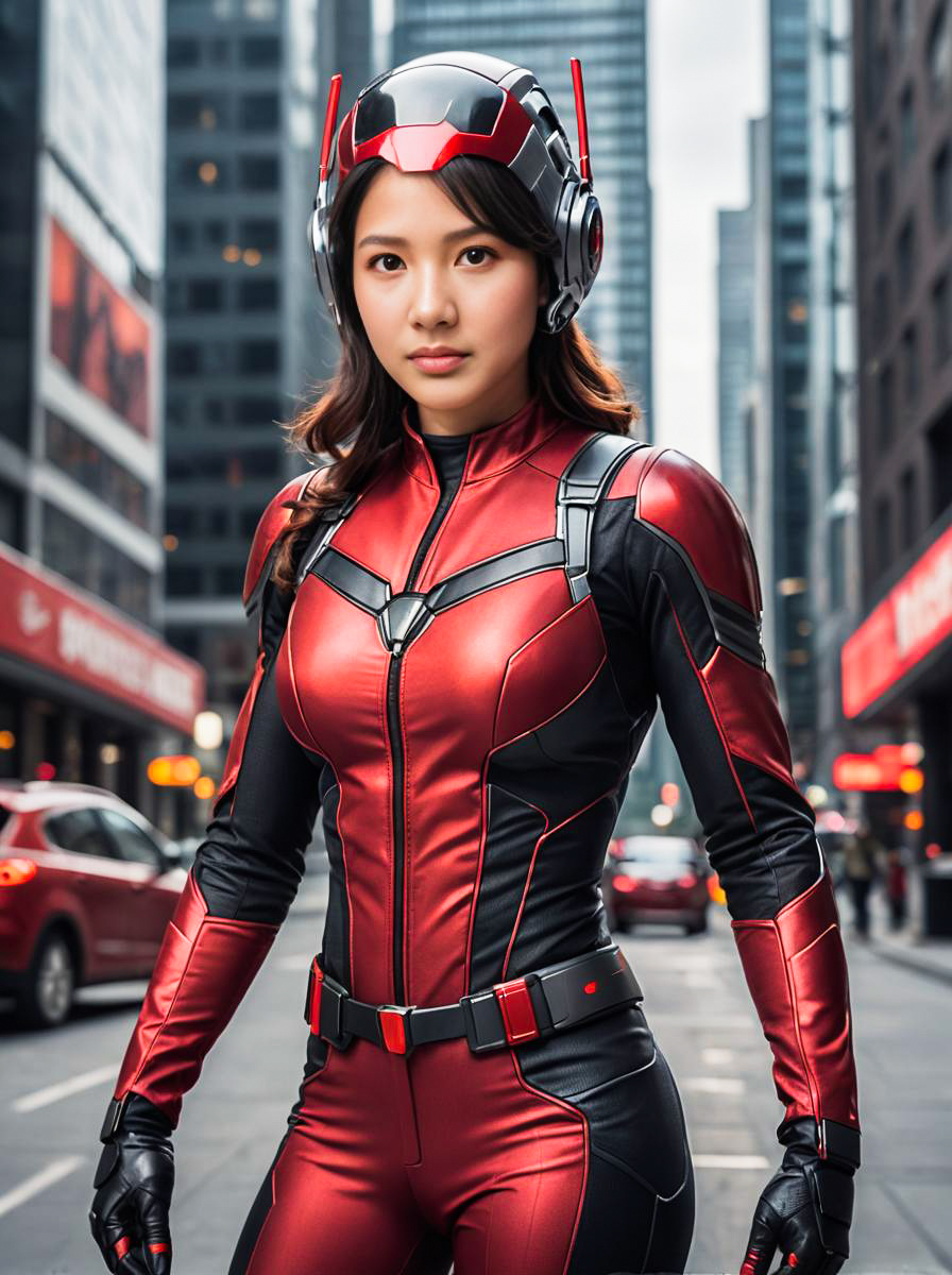 Woman in Ant-Man Costume