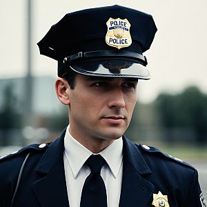 Young Police Officer in Uniform