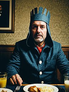 Man in Supper Costume Cinematic Realism Editorial Photo
