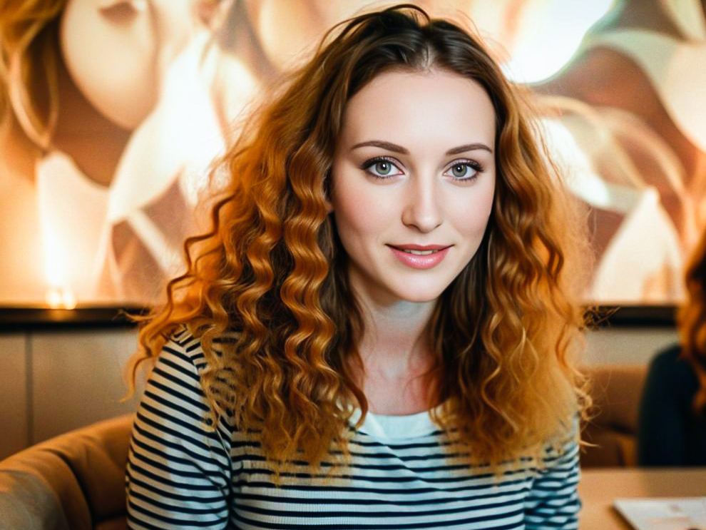 Confident Woman with Curly Hair