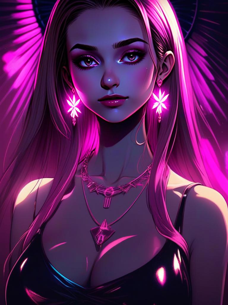Vibrant Young Woman in Glamorous Jewelry