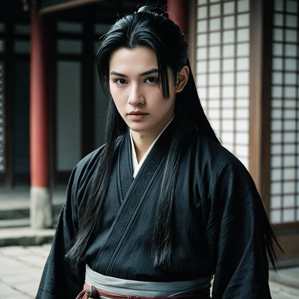 Young Man in Traditional Chinese Clothing