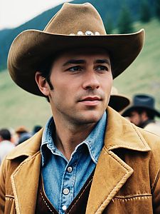 Man in Brokeback Mountain Cowboy Costume at Cosplay Festival