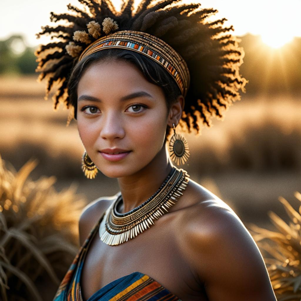 Portrait of a Woman in Traditional Jewelry