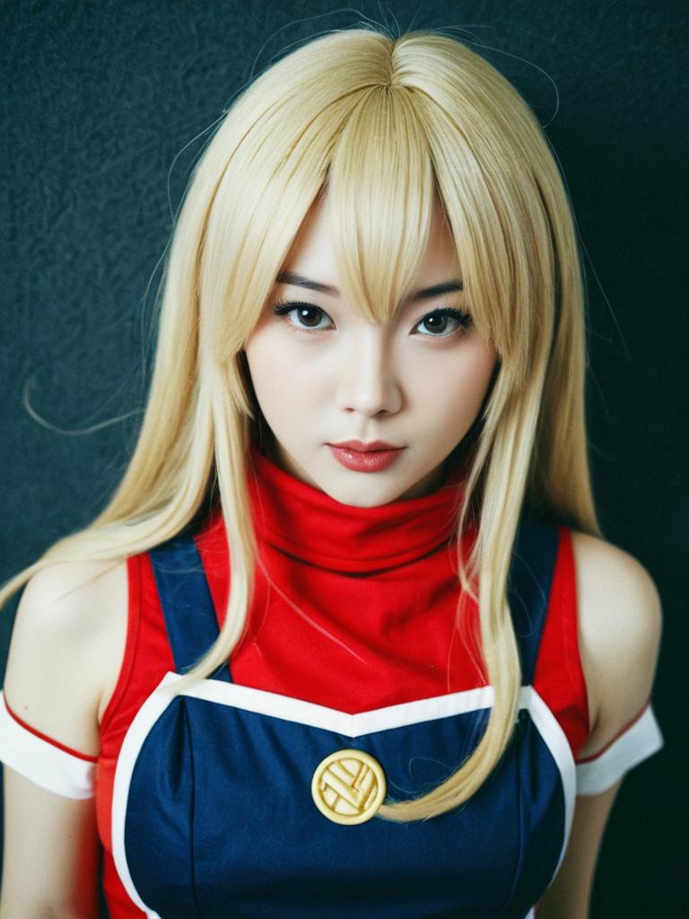 Realistic Photo of Woman Cosplaying Ann Takamaki Costume