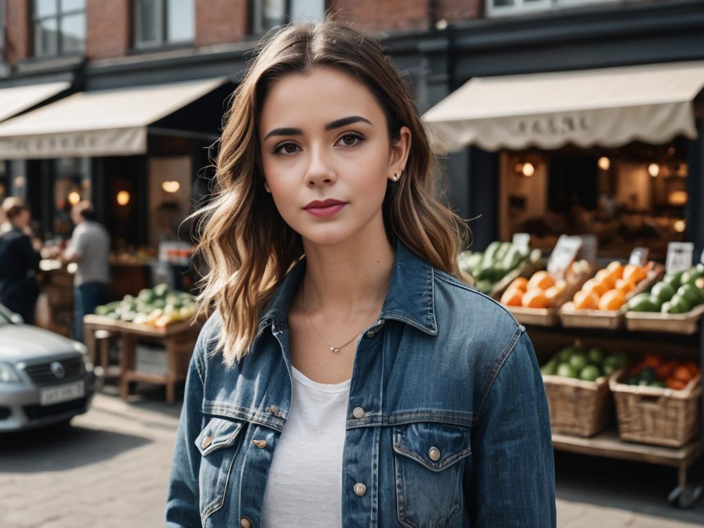 Casual Woman at Market