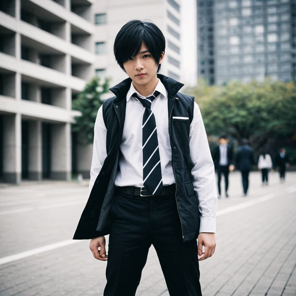 Confident Young Man in Urban Setting