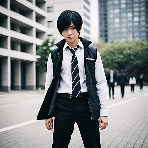 Confident Young Man in Urban Setting