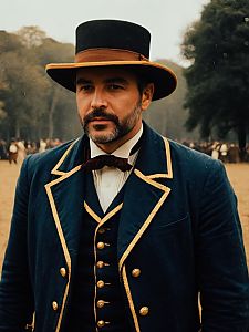 Man in Grant Military Costume at Reenactment Event