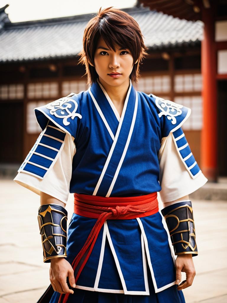 Mouri Motonari Sengoku Basara Inspired Samurai Costume Portrait