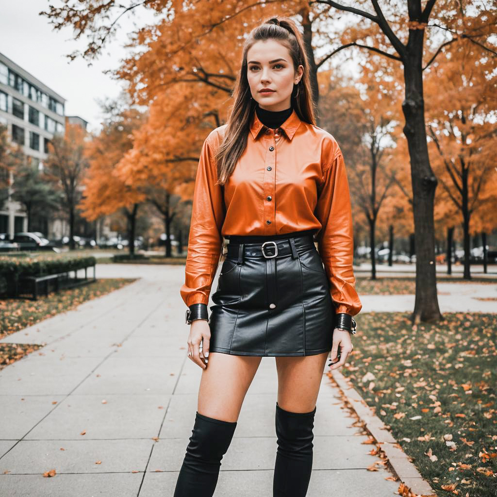 Stylish Woman in Autumn Fashion