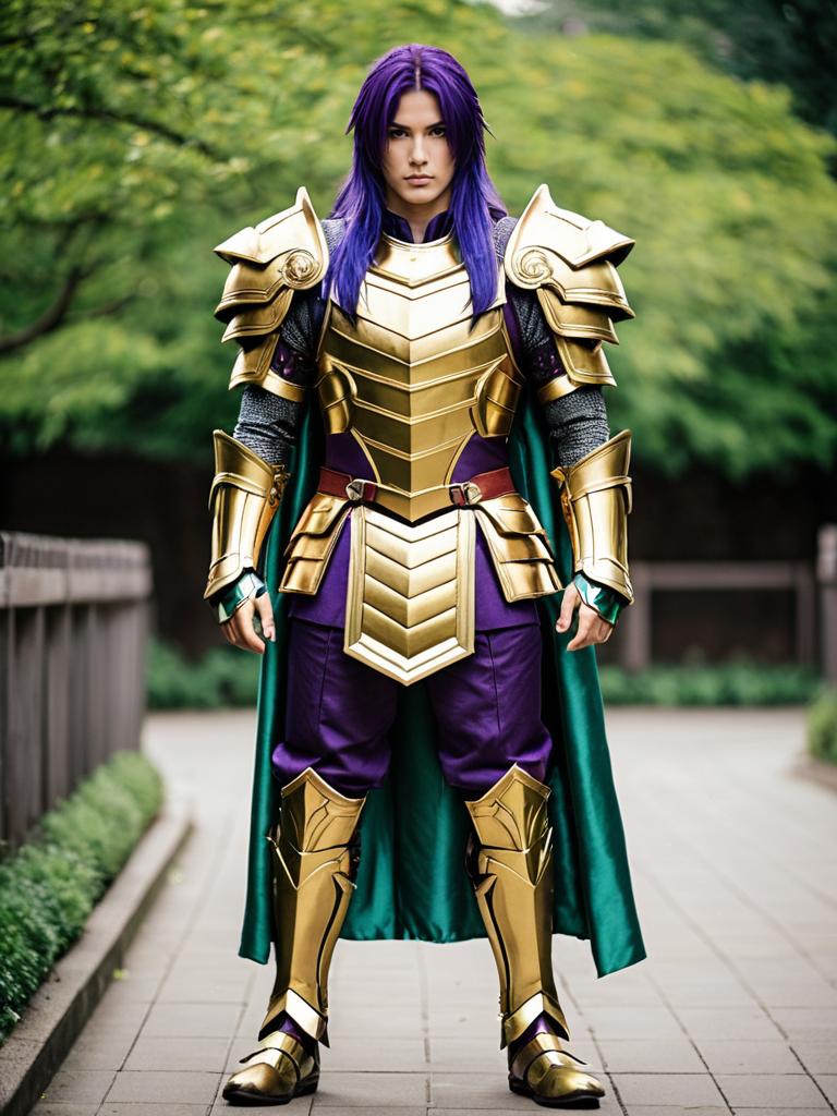 Hachisuka Kotetsu Cosplay Gold Armor Fantasy Costume