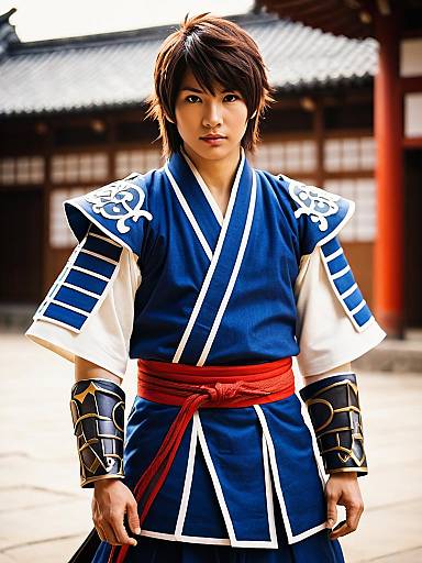 Mouri Motonari Sengoku Basara Inspired Samurai Costume Portrait