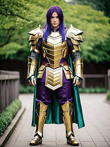 Hachisuka Kotetsu Cosplay Gold Armor Fantasy Costume