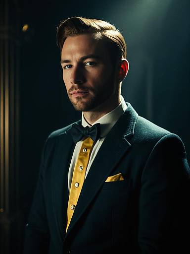 Photorealistic Man in Tintin Costume Comic Cosplay Portrait