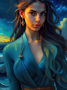 Elegant Woman at Sunset