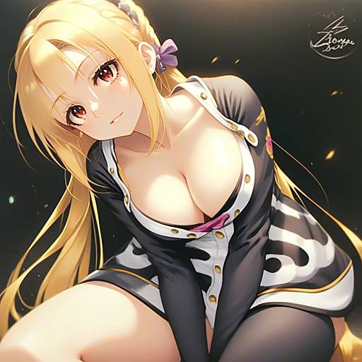 Arihara Nanami Blonde Anime Woman in Detailed Outfit Illustration