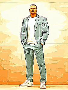 Confident Man in Modern Casual Suit