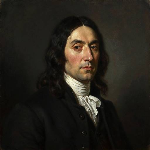 18th Century Male Portrait with White Cravat