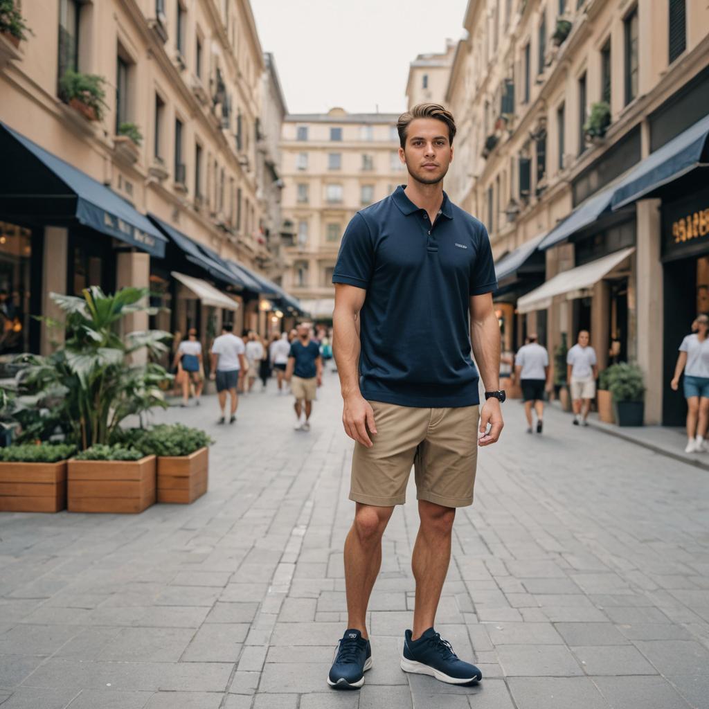 Casual Man in Urban Street