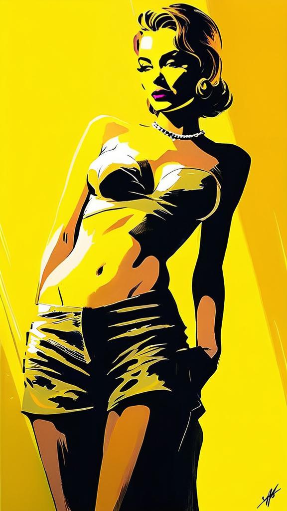 Confident Woman in Pop Art Style Confident Woman in Pop Art Style