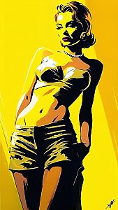 Confident Woman in Pop Art Style