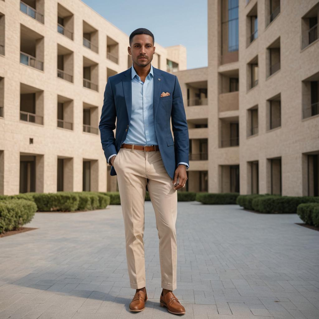 Confidently Dressed Man in Urban Elegance