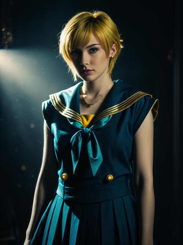 Cosplay Woman as Haruka Tenou Sailor Uranus in Sailor Moon Costume