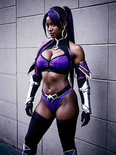 FateZero Assassin Character Cosplay Woman in Detailed Purple Costume