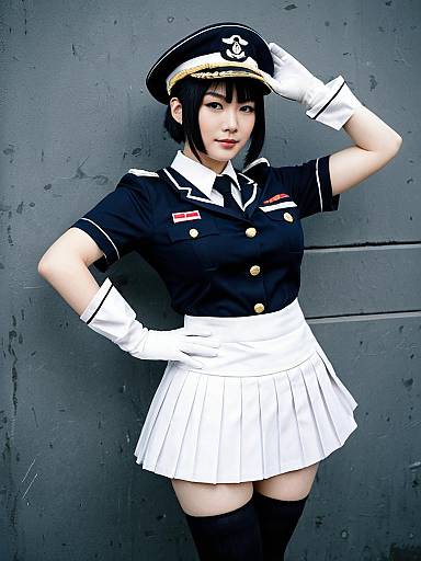 Akitsu Maru Kai Kancolle Naval Officer Cosplay Woman in Uniform