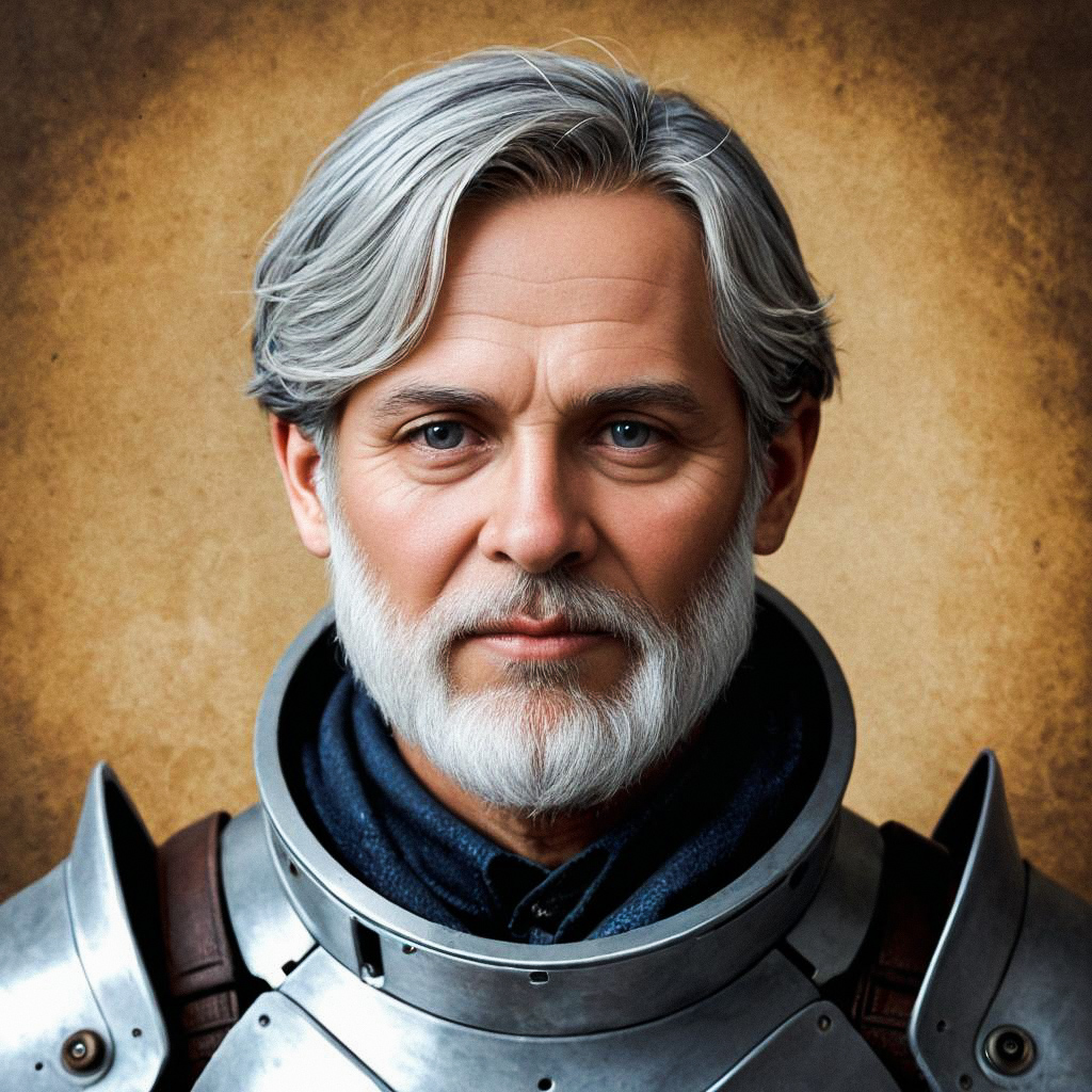 Distinguished Older Man in Intricate Armor Distinguished Older Man in Intricate Armor
