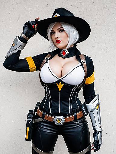 Realistic Overwatch Ashe Cosplay by Woman in Detailed Costume