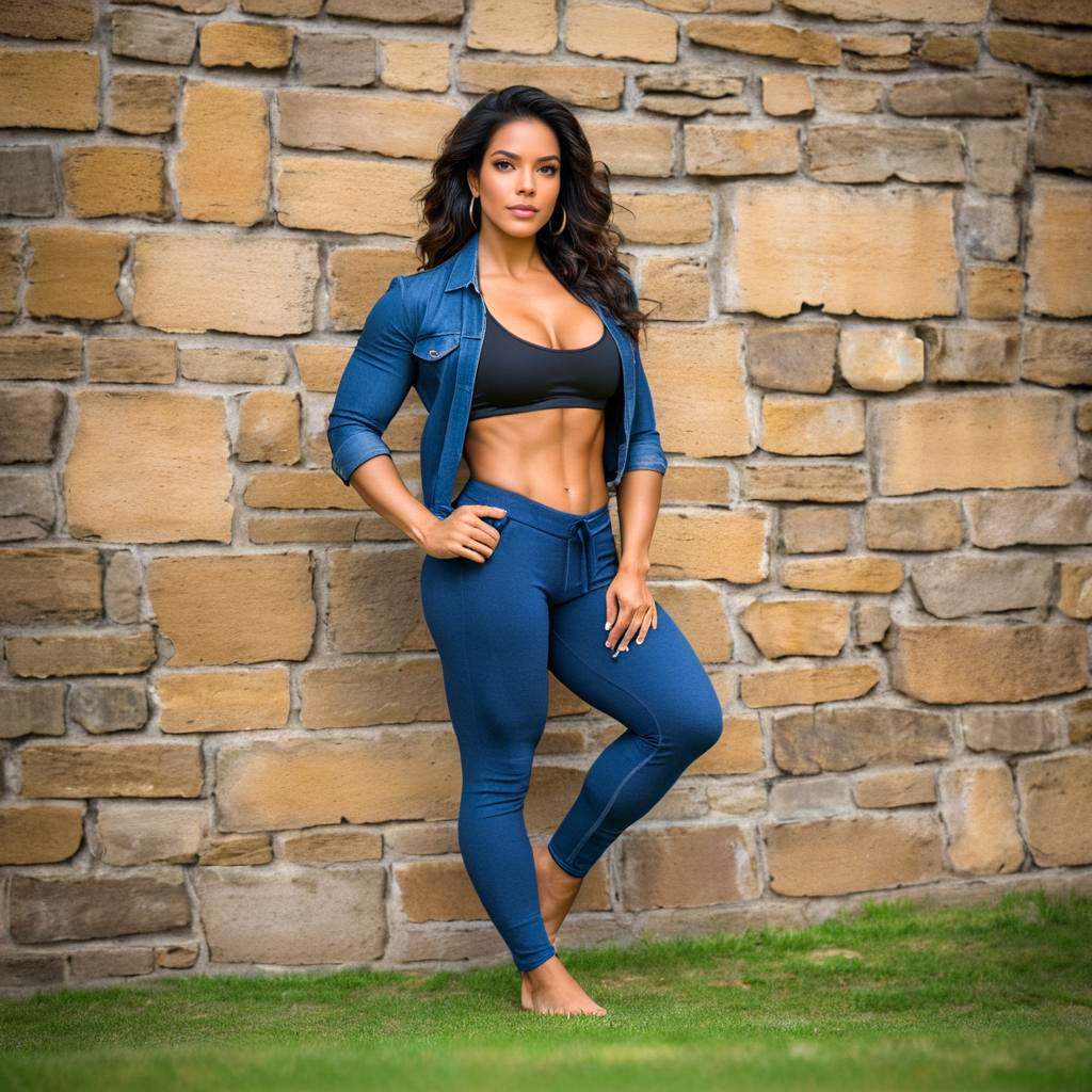 Confident Woman in Stylish Fitness Outfit