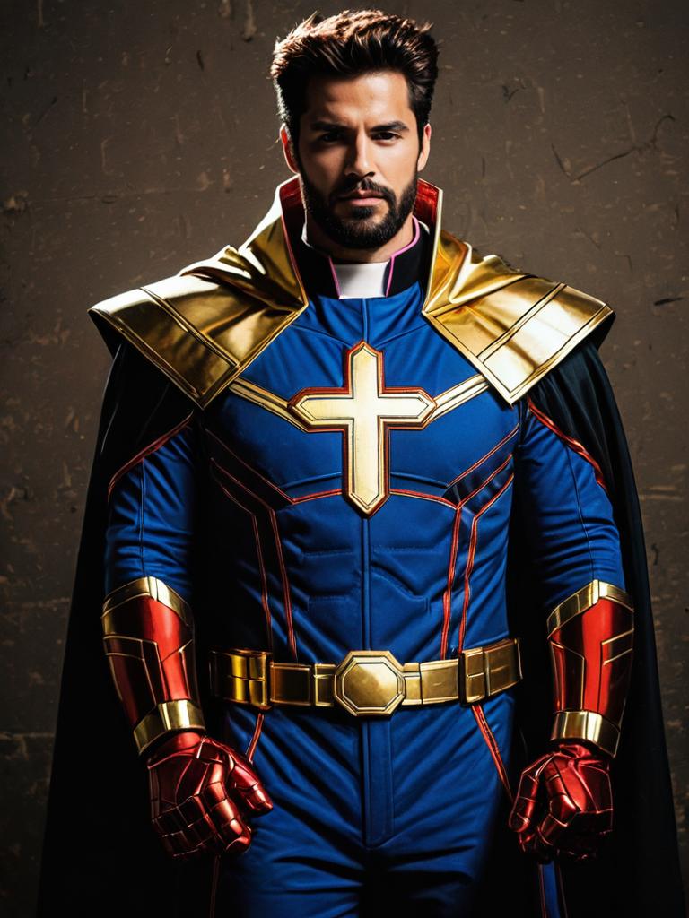 Realistic Man Cosplay Wearing Bishop Marvel Comics Costume Realistic Man Cosplay Wearing Bishop Marvel Comics Costume