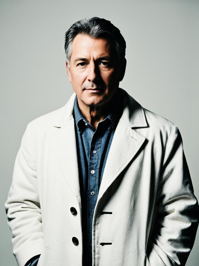 Photorealistic Detailed Studio Portrait of Man in White Coat